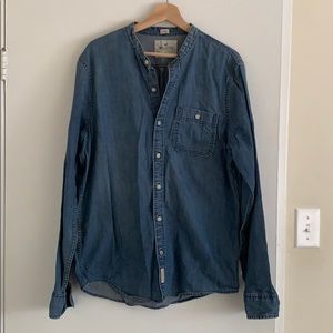 Hollister Denim Collarless Shirts